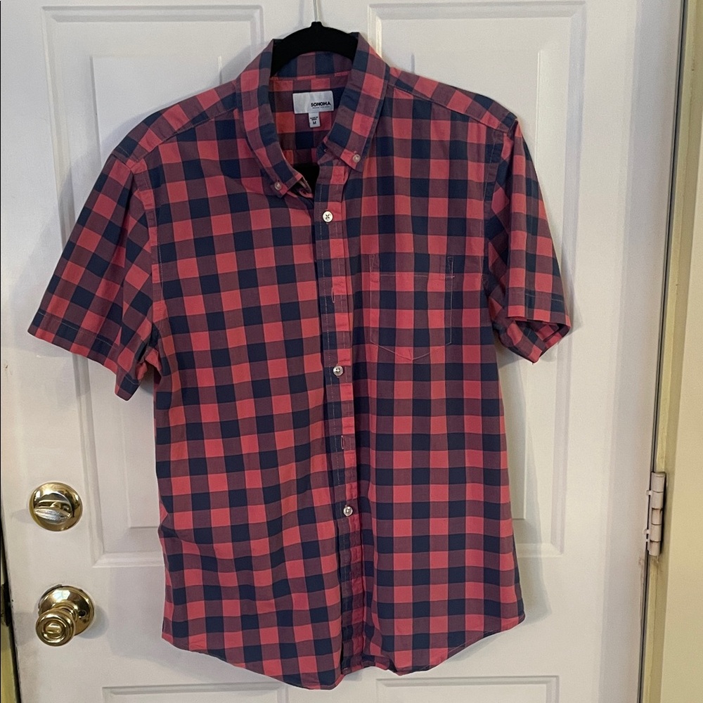 Sonoma Red and Blue Checkered Casual Shirt